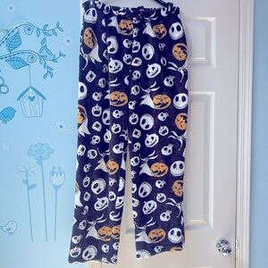 Disney Tim Burton's The Nightmare Before Christmas Fleece Pajama Pants Men's M !